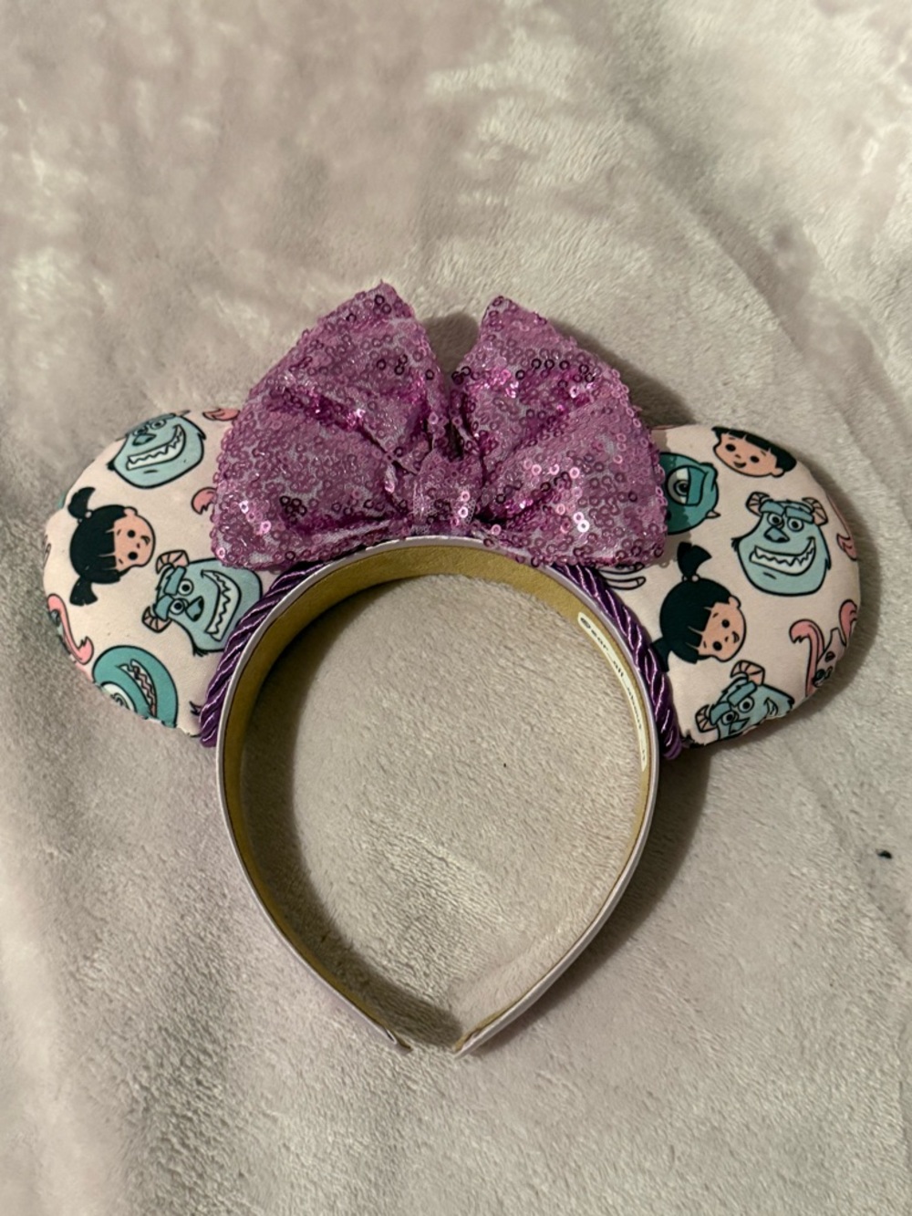 Disney Monsters Inc Purple Mickey Ears